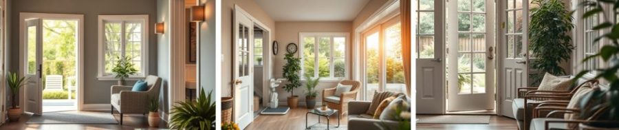 Beautiful accessible entrance area and foyer in a well planned aging in place home in north metro Atlanta.